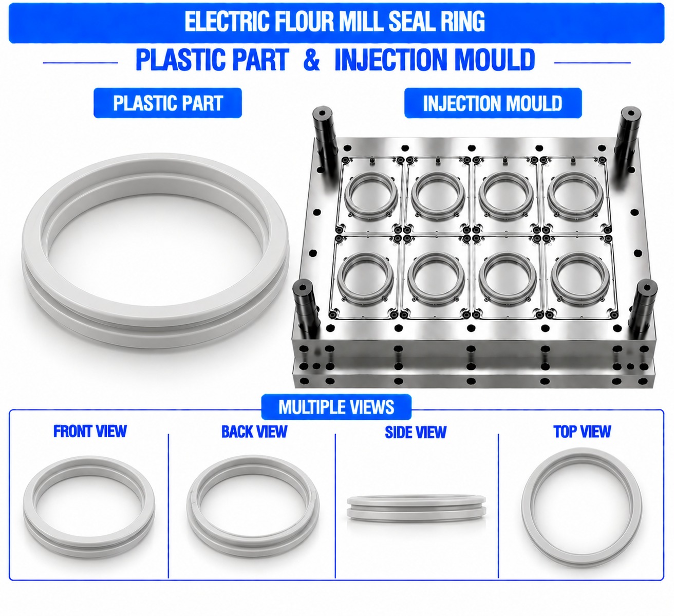 Electric Flour Mill Plastic Seal Ring Mould and Moulding Service